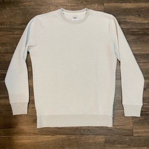 Zara sweater in white/light gray